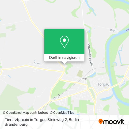 Tierarztpraxis in Torgau Steinweg 2 Karte