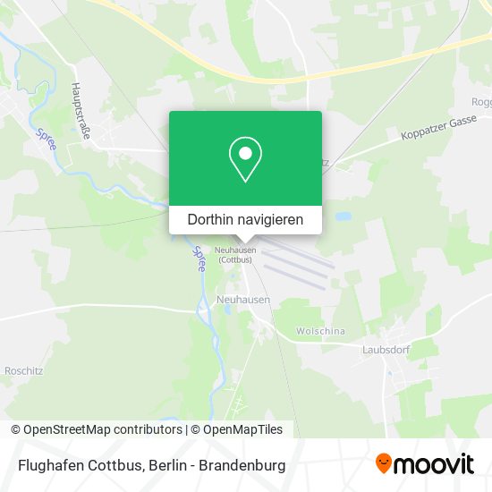 Flughafen Cottbus Karte