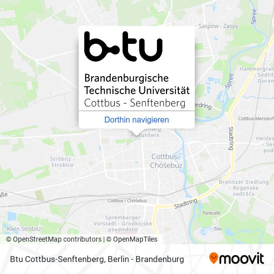 Btu Cottbus-Senftenberg Karte