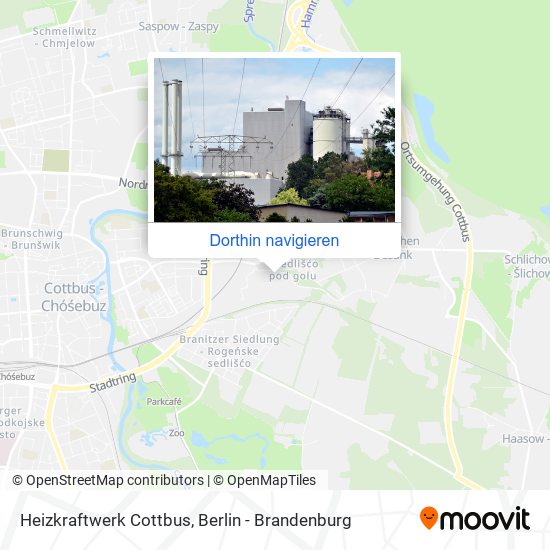 Heizkraftwerk Cottbus Karte