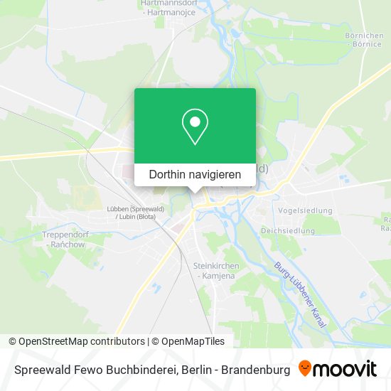 Spreewald Fewo Buchbinderei Karte