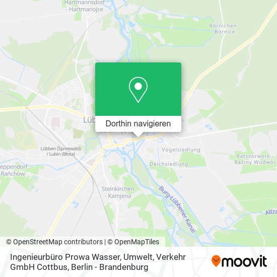 Ingenieurbüro Prowa Wasser, Umwelt, Verkehr GmbH Cottbus Karte