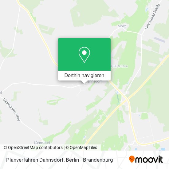 Planverfahren Dahnsdorf Karte