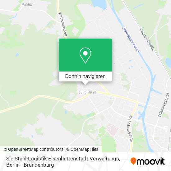 Sle Stahl-Logistik Eisenhüttenstadt Verwaltungs Karte