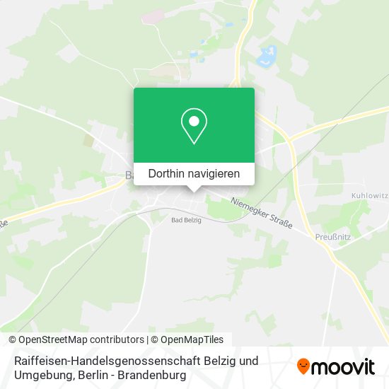 Raiffeisen-Handelsgenossenschaft Belzig und Umgebung Karte