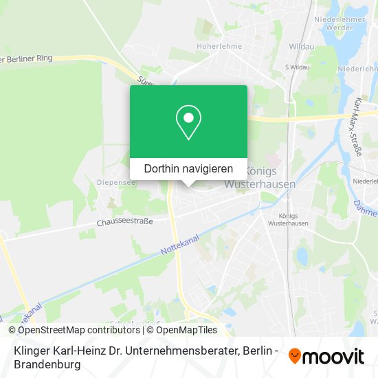 Klinger Karl-Heinz Dr. Unternehmensberater Karte