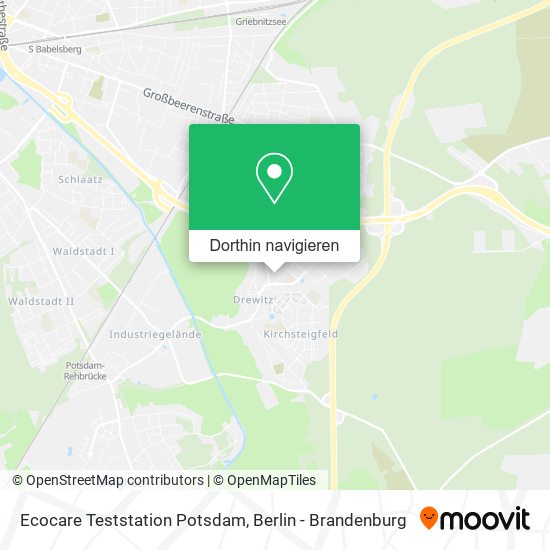 Ecocare Teststation Potsdam Karte