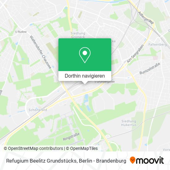 Refugium Beelitz Grundstücks Karte