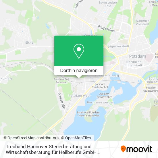 Treuhand Hannover Steuerberatung und Wirtschaftsberatung für Heilberufe GmbH Niederlassung Potsdam Karte