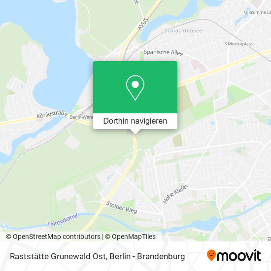 Raststätte Grunewald Ost Karte