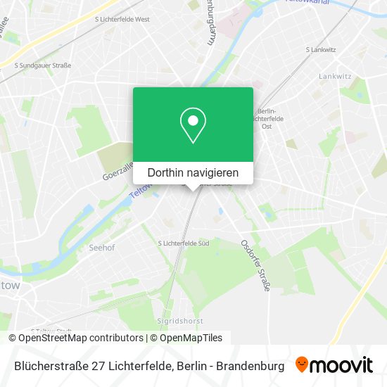 Blücherstraße 27 Lichterfelde Karte