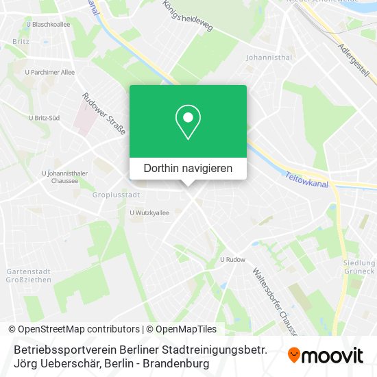 Betriebssportverein Berliner Stadtreinigungsbetr. Jörg Ueberschär Karte