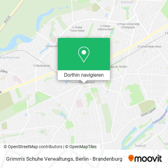Grimm's Schuhe Verwaltungs Karte