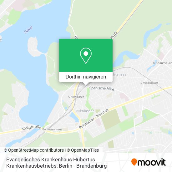 Evangelisches Krankenhaus Hubertus Krankenhausbetriebs Karte