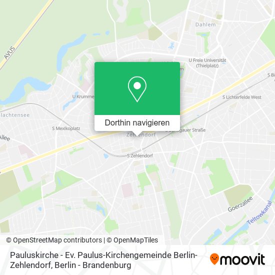 Pauluskirche - Ev. Paulus-Kirchengemeinde Berlin-Zehlendorf Karte