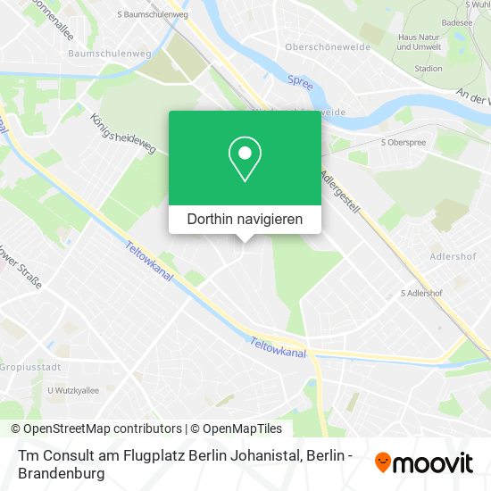 Tm Consult am Flugplatz Berlin Johanistal Karte