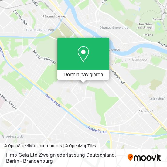 Hms-Gela Ltd Zweigniederlassung Deutschland Karte
