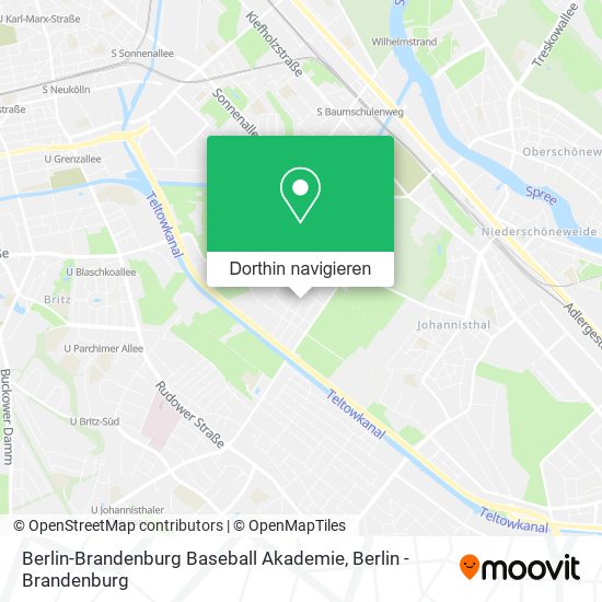Berlin-Brandenburg Baseball Akademie Karte