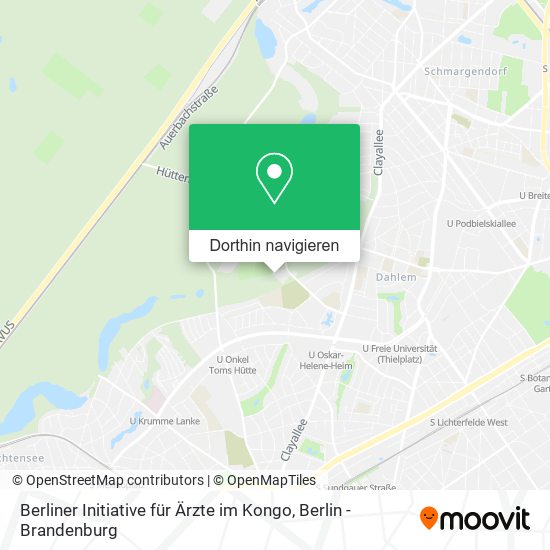 Berliner Initiative für Ärzte im Kongo Karte