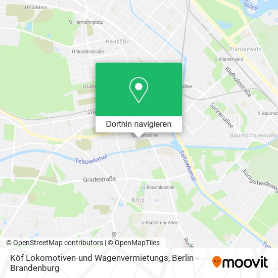 Köf Lokomotiven-und Wagenvermietungs Karte