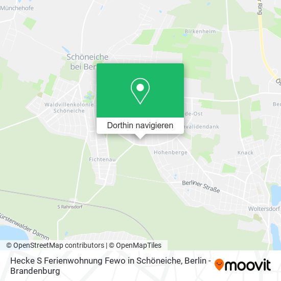 Hecke S Ferienwohnung Fewo in Schöneiche Karte