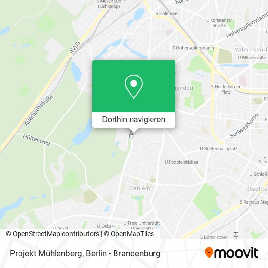 Projekt Mühlenberg Karte