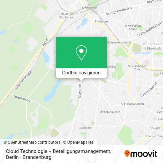 Cloud Technologie + Beteiligungsmanagement Karte