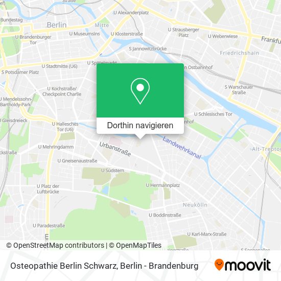 Osteopathie Berlin Schwarz Karte