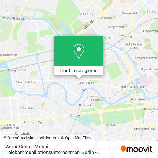 Arcor Center Moabit Telekommunikationsunternehmen Karte