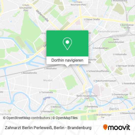 Zahnarzt Berlin Perleweiß Karte