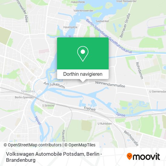 Volkswagen Automobile Potsdam Karte