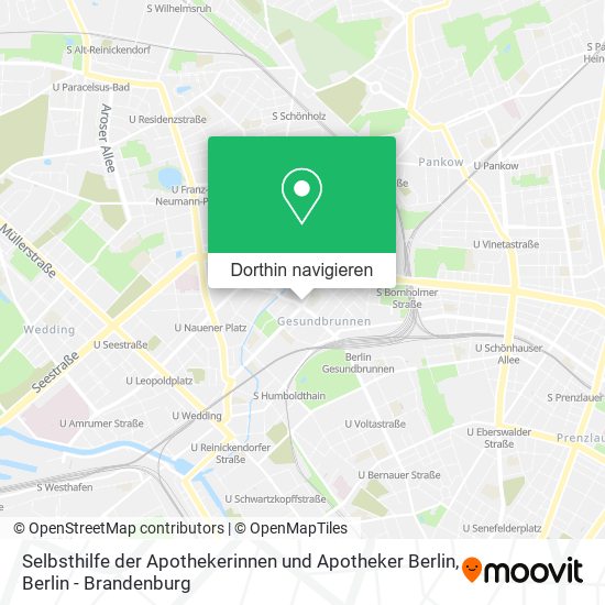 Selbsthilfe der Apothekerinnen und Apotheker Berlin Karte
