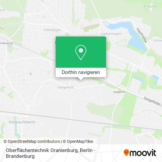 Oberflächentechnik Oranienburg Karte