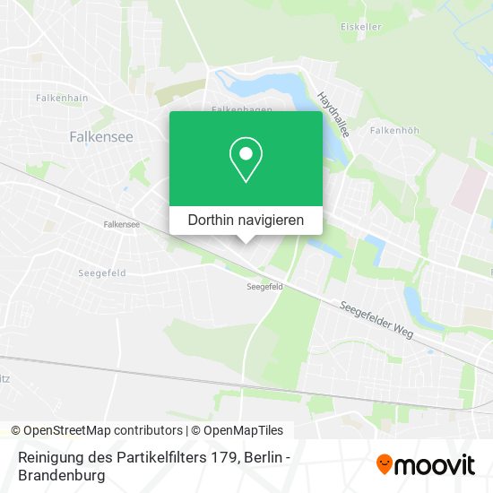 Reinigung des Partikelfilters 179 Karte