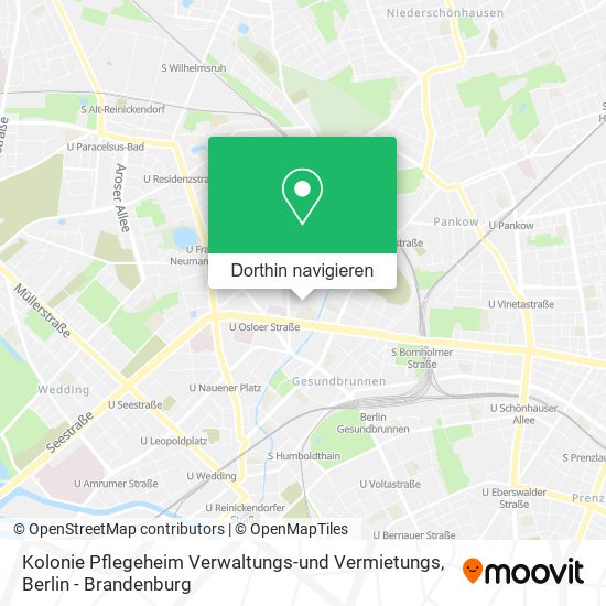 Kolonie Pflegeheim Verwaltungs-und Vermietungs Karte
