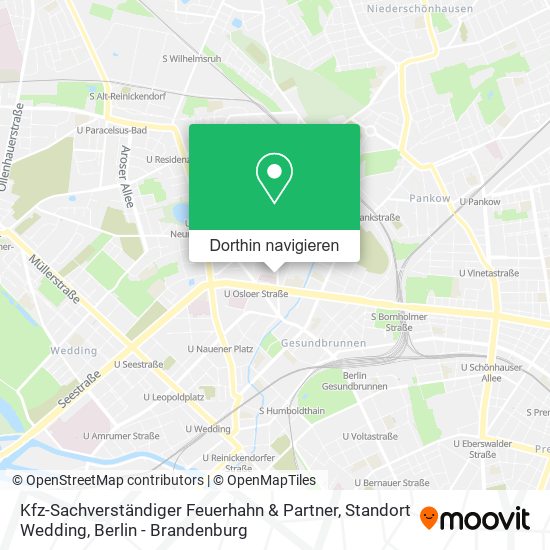 Kfz-Sachverständiger Feuerhahn & Partner, Standort Wedding Karte