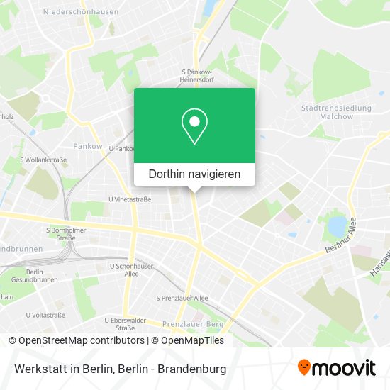 Werkstatt in Berlin Karte