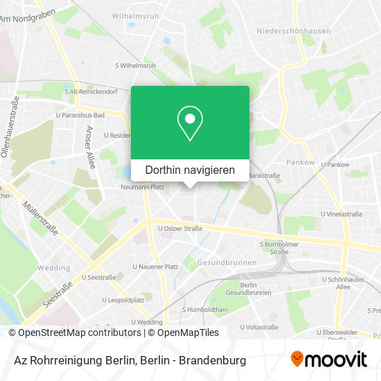 Az Rohrreinigung Berlin Karte