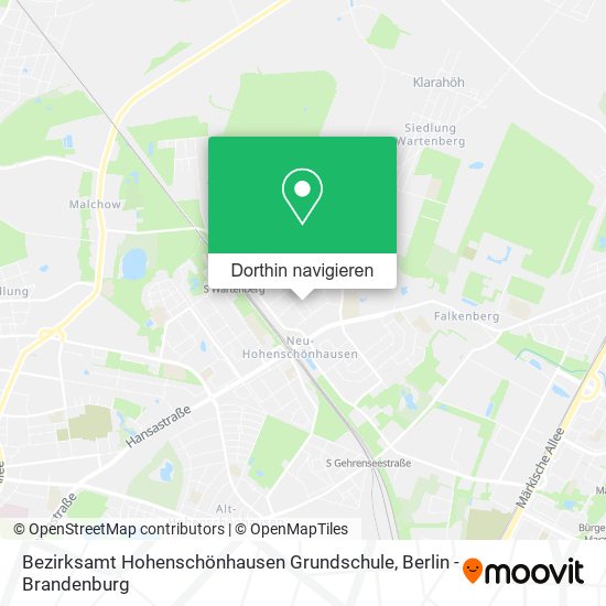 Bezirksamt Hohenschönhausen Grundschule Karte