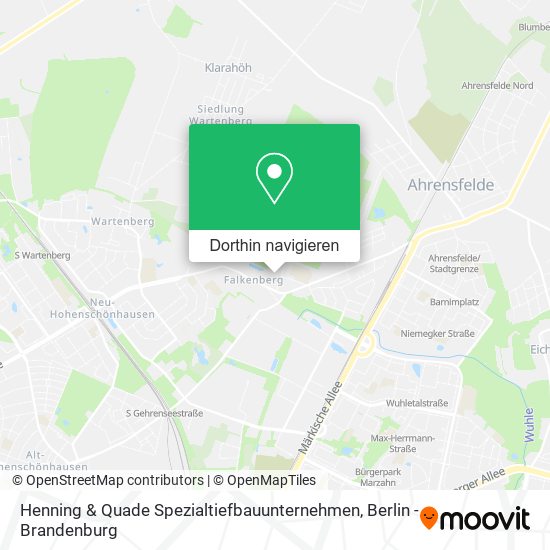 Henning & Quade Spezialtiefbauunternehmen Karte