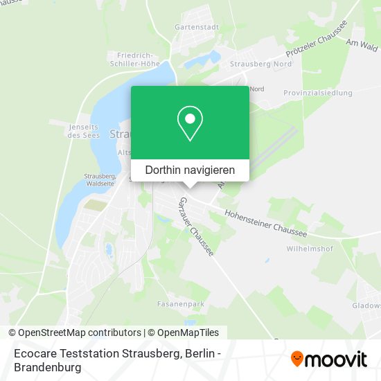 Ecocare Teststation Strausberg Karte