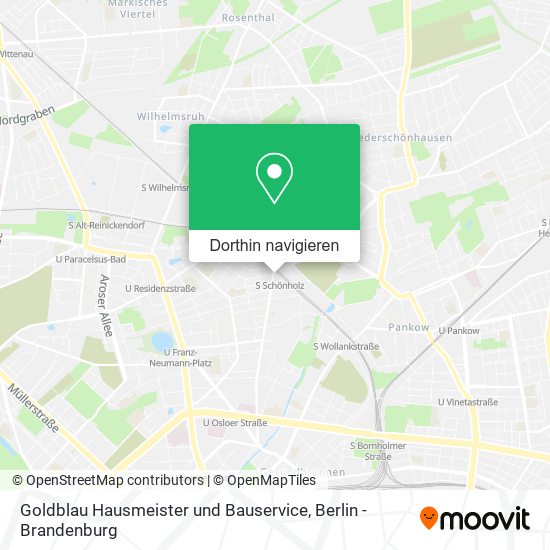 Goldblau Hausmeister und Bauservice Karte