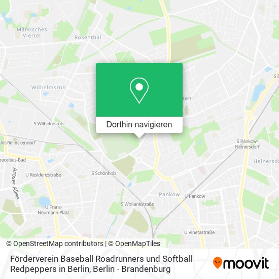 Förderverein Baseball Roadrunners und Softball Redpeppers in Berlin Karte