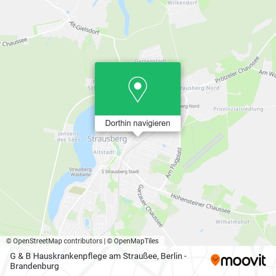 G & B Hauskrankenpflege am Straußee Karte