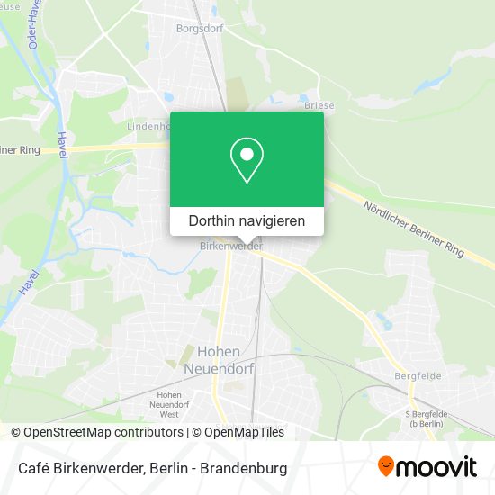 Café Birkenwerder Karte