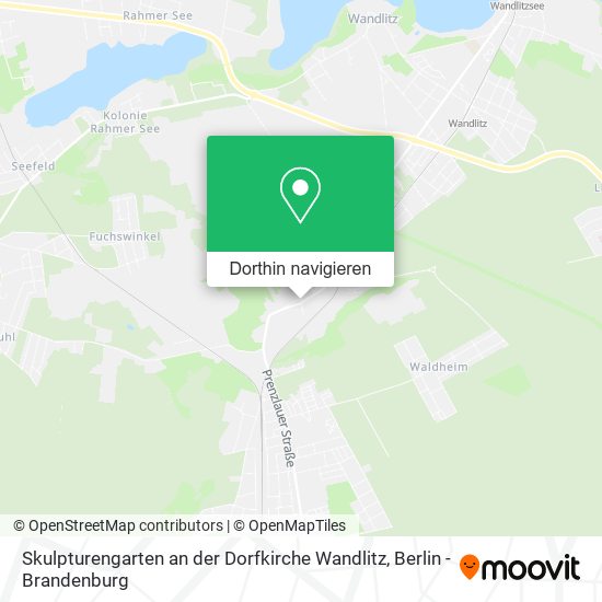 Skulpturengarten an der Dorfkirche Wandlitz Karte