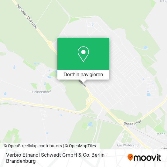 Verbio Ethanol Schwedt GmbH & Co Karte