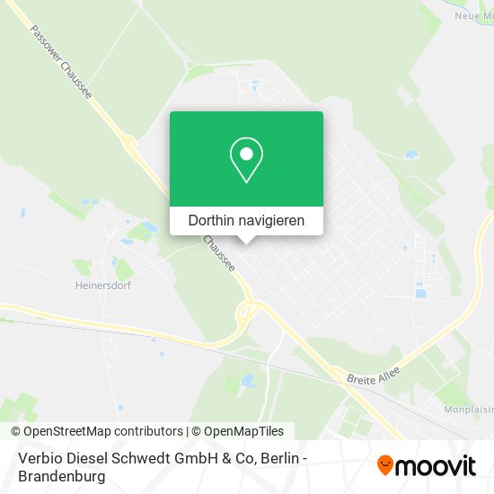 Verbio Diesel Schwedt GmbH & Co Karte