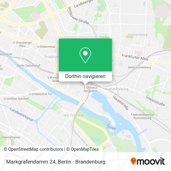 Markgrafendamm 24 Karte