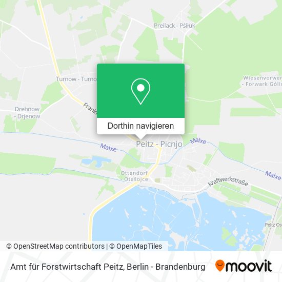 Amt für Forstwirtschaft Peitz Karte
